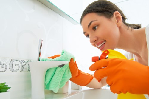 Professional-style stain removal routine in a home setting